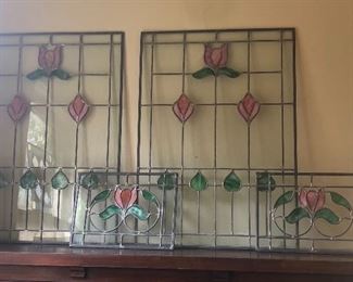 Stained glass windows - 2 of each size