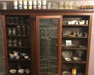 Assorted glassware, some etched stemware