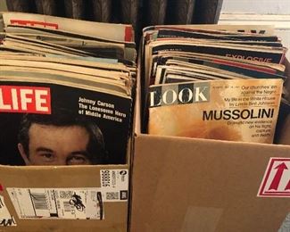 1960s & 70s Life & Look magazines, also Sat. Evening post + a few vintage women’s magazines