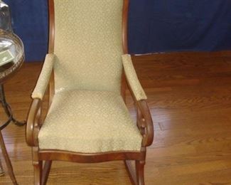 Upholstered 1800s rocker
