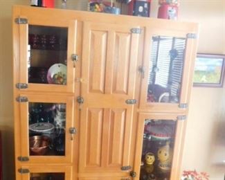 Oak Icebox cabinet