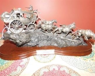 Flat Out For Red River Station A limited-edition Pewter sculpture by Michael Boyett