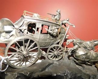 Flat Out For Red River Station A limited-edition Pewter sculpture by Michael Boyett