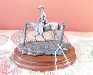 Line Rider Pewter sculpture by Polland Limited edition 2,500