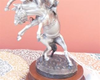 Saddle Bronc Rider Pewter sculpture Limited edition 2,500 by Polland