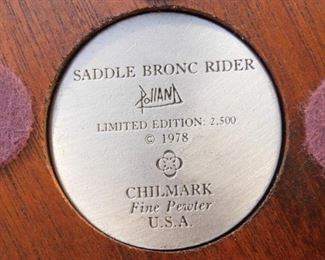 Saddle Bronc Rider Pewter sculpture Limited edition 2,500 by Polland