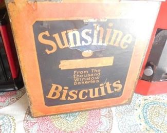 Vintage Sunshine metal biscuit tin