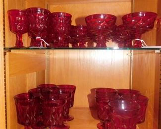Ruby glass sets