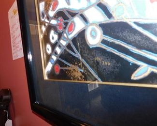 Imperial Zebras serigraph on Deckled paper by Tie -Feng Jiang 194/300