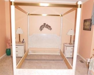 Henredon nightstands with Wildwood lamps and 4 poster bed