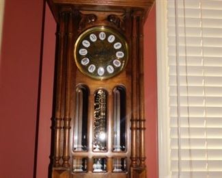 GAZO Oak clock handcrafted with Cartouch numbers