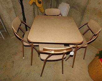 Vintage card table and chairs