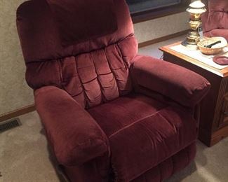 We Have 2 Of These Burgundy Recliners !  