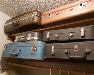 Lots of Vintage Collectible Suitcases