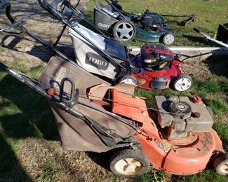 Three Mowers. Two in Working order. One for parts. 