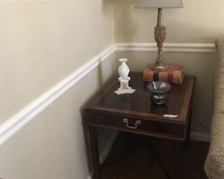 Sherill Masterworks Chippendale style side table. One of a pair.