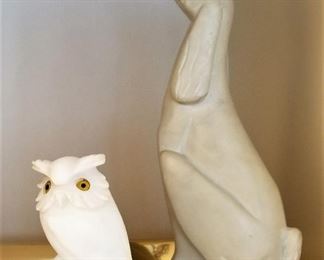 #25 - Owl - $12.50 - Rabbit figurine - $18.50