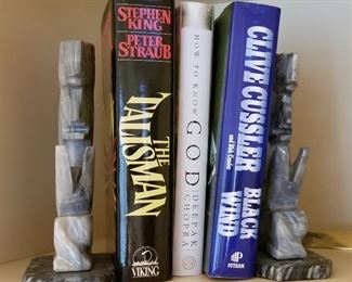 #24 - Marble bookends - $22 - hardcover books $3.50 each. Clive Cussler book sold