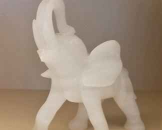 #29 - White onyx handcrafted elephant - $25