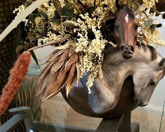 #37 - 2 horses planter decor - $48