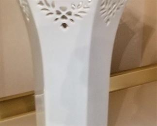 #42 - White vase with cutout - $22.50