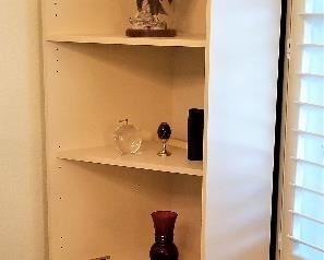 #16A - Corner unit that matches the mid-century modern units with the drop down cabinet. $75 each. There are 2 corner units available (see #16). You can put them on each side of the big unit or use them like this in the corners. Buy all pieces together or separately.