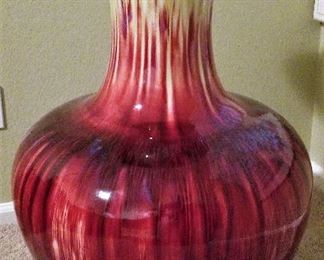 #1 - Very large exquisite one-of-a-kind red vase (34" h x 24" w). Milano 180 Majestic Vase Collection - Handmade and one-of-a-kind original. Purchased at Caesars Palace LV on March 17th 2017. Original price purchased at $3,450.00. Asking price $2,500.