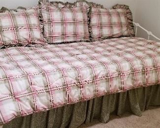 #61A - Comforter set includes skirt and pillows and shams - $48 and is still available but Day bed with trundle sold.   