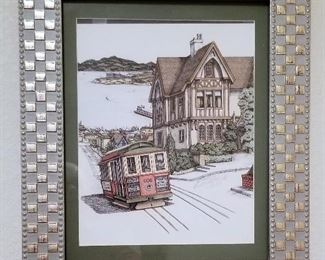 #63 - Trolley car art - $18