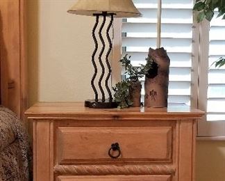 #17A- One Night stand cabinet still available for sale- $95 - Metal lamp - $45 (There are 2 lamps available)