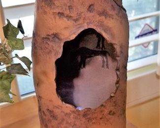 #79 - Native American Art candle holder - $28