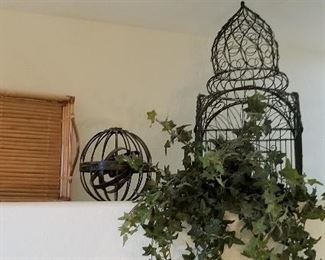 #87 - Tray - $15 Still available tray - Birdcage 24 in tall - $48 (SOLD) Round metal ball - SOLD