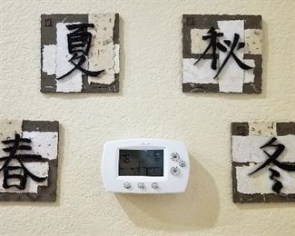 #92 Oriental plaques set of 4 - $15