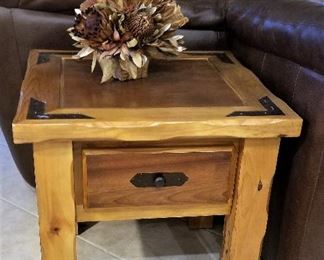 #101 Western style wooden side table - $58
