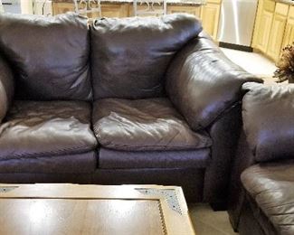 #19 - Leather loveseat - $175