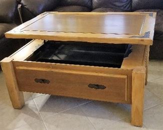 #4 -  Lift top table with storage - $195