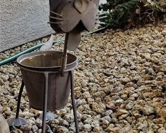 #119 Metal doggie planter - $18