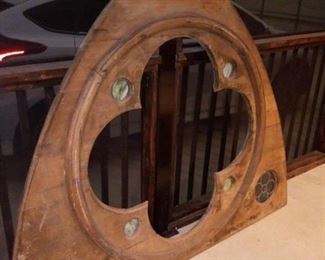 Antique window pulled from a Gothic church 