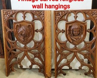 Vintage Carved Religious Wall Hangings