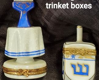 Limoges Jewish Trinket Boxes 