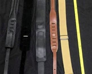 GGG076 Five Various Leather & Suede Guitar Straps