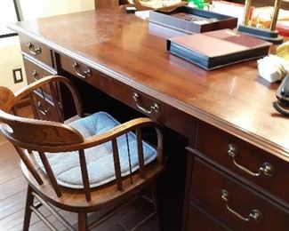 Large office desk and chair