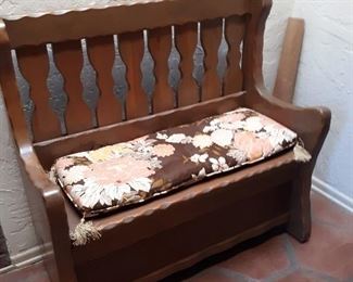 Bench with storage under the seat