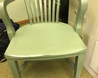 Captain's chair - painted soft green