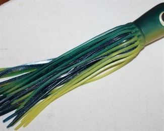 Marlin & tuna lures.  22 in all plus two carrying bags.  Will be sold individually.