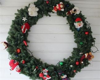 Very large, lighted wreath