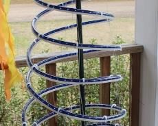 Lighted (blue LED) outdoor Christmas tree