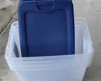 Lots of storage tubs of all sizes