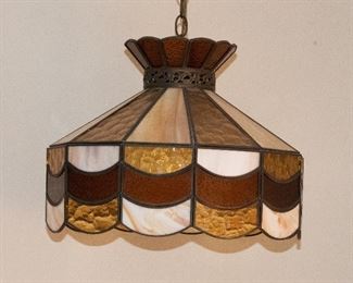 Hanging Leaded Glass Lamp