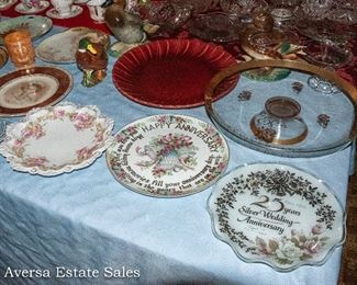 Tables of Vintage Ceramics and Glassware